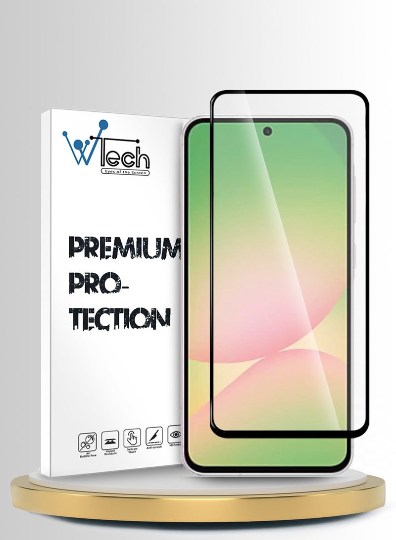 Wtech Samsung Galaxy A37 / A57 5G 2026 Premium E2E Series 10D Cristal HD  Tempered Glass Screen Protector (MSGECN) - Clear/Black - Image 1